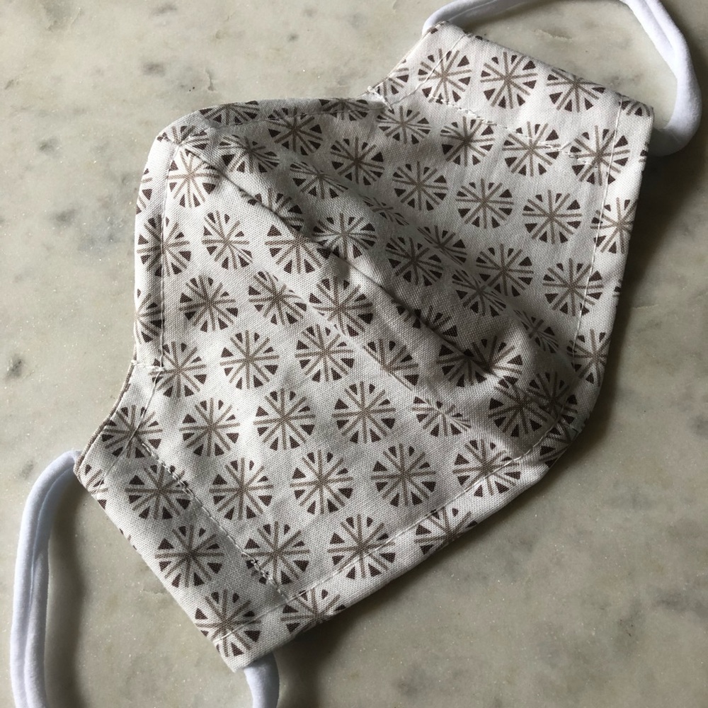 Beige pattern- Breathable cotton mask